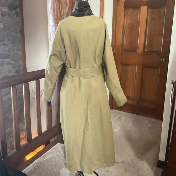 ZARA REVERSIBLE TRENCH COAT ZW COLLECTION BROWN ECRU NEW - Picture 10 of 11